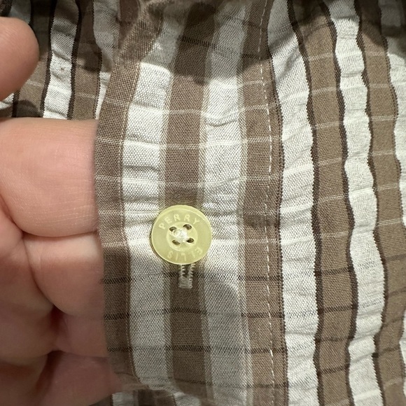 Perry Ellis mens seersucker button down shirt - Picture 5 of 7